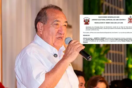 JNE admiti� a tr�mite una de las 3 tachas contra Mario Vizcarra.