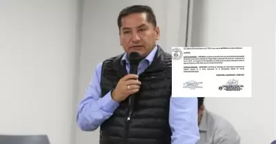 Municipalidad de Comas aprob� suspensi�n de alcalde Ulises Villegas.