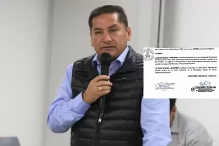 Municipalidad de Comas aprob� suspensi�n de alcalde Ulises Villegas.