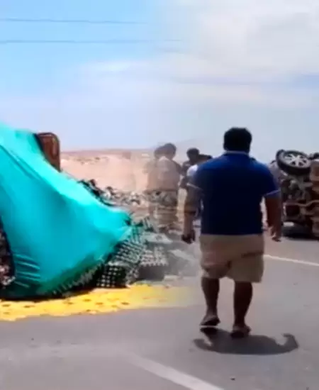 A poco de acabar el 2025, un triple choque se produjo en Chiclayo.