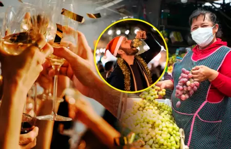 Venta de uvas se triplica a horas de acabar el a�o.