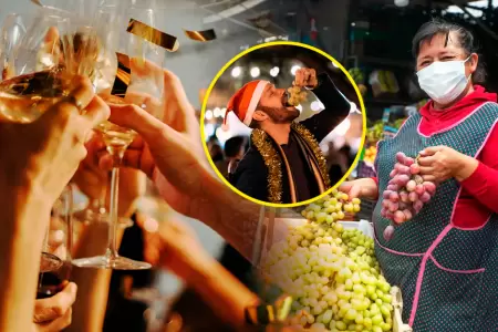 Venta de uvas se triplica a horas de acabar el a�o.