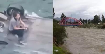 Mujer sobreviviente a volcadura de camioneta en r�o Mantaro