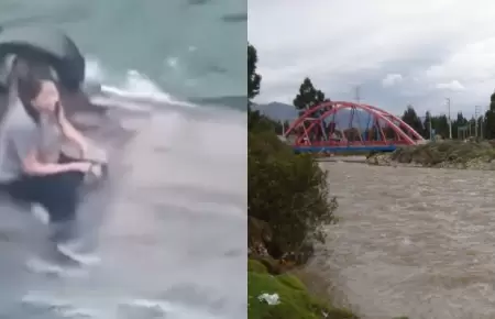 Mujer sobreviviente a volcadura de camioneta en r�o Mantaro