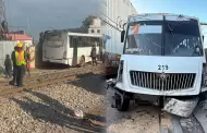 Tren embiste cami�n con pasajeros que intent� ganarle el paso: Reportan al menos nueve heridos en Saltillo