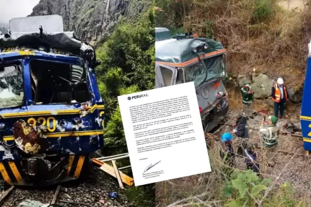 PeruRail responsabiliza a tren de Inca Rail de haber colisionado con su unidad.