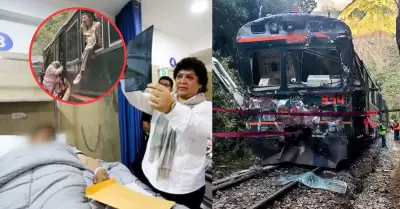 M�s de la mitad de hospitalizados por accidente ferroviario en Cusco fueron dado