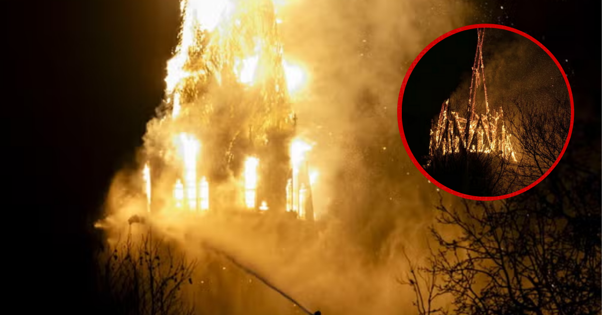 Incendio destruyó histórica iglesia de Ámsterdam a pocas horas del inicio del año 2026