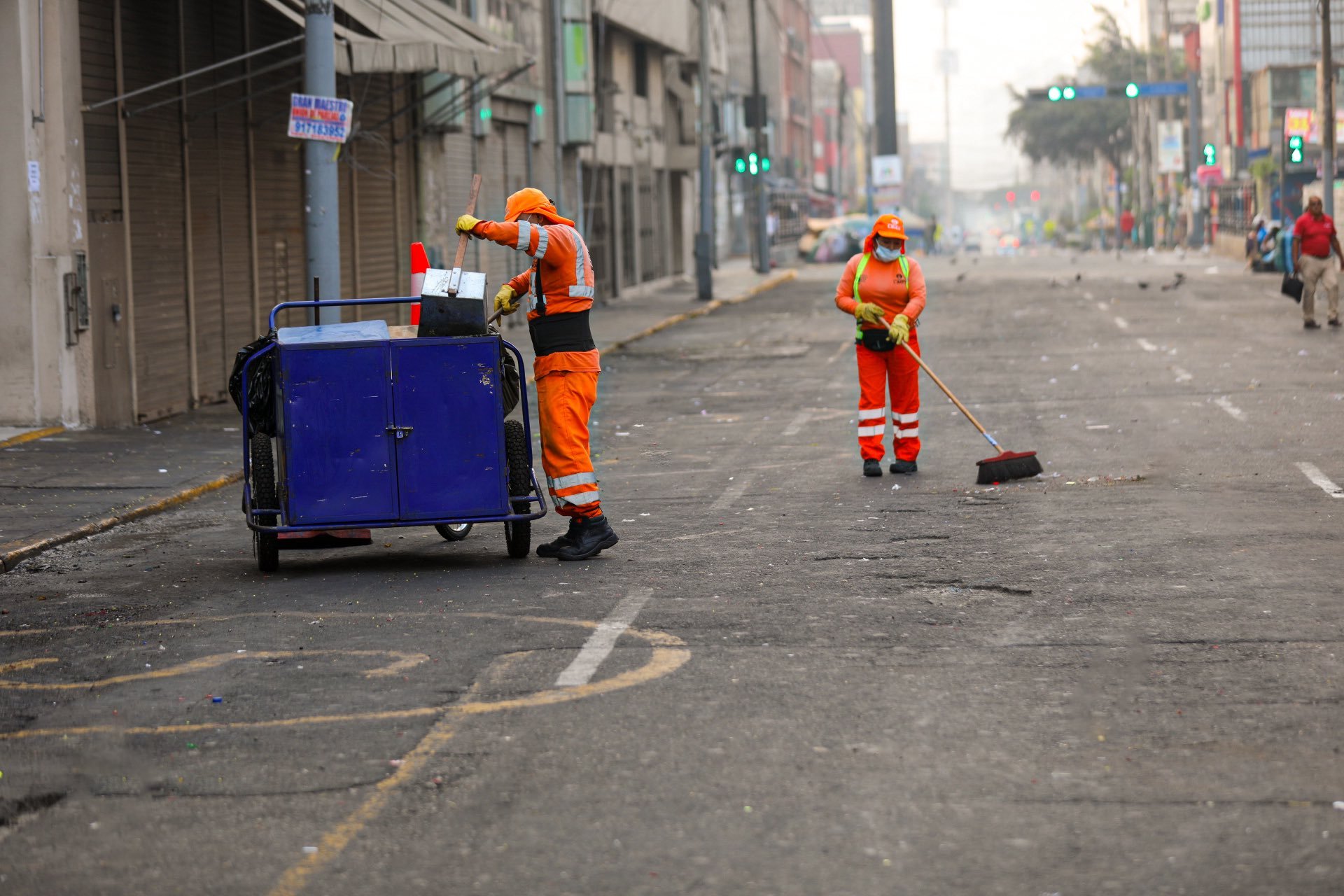 Personal de limpieza p�blica.