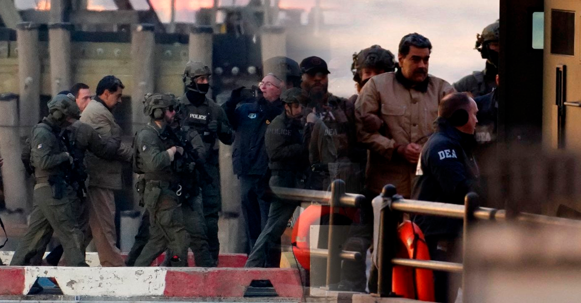 Maduro descendi� del helic�ptero y fue subido a un cami�n blindado escoltado por fuerzas de seguridad.