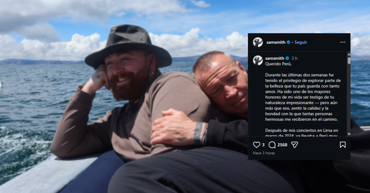 Sam Smith lanza emotivo mensaje tras su viaje a Perú: "Mi corazón está desbordado de gratitud"