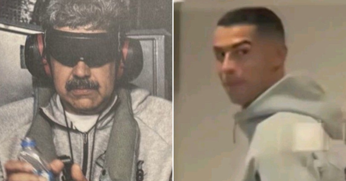 Cristiano Ronaldo aparece usando el mismo buzo que Nicolás Maduro al momento de su captura