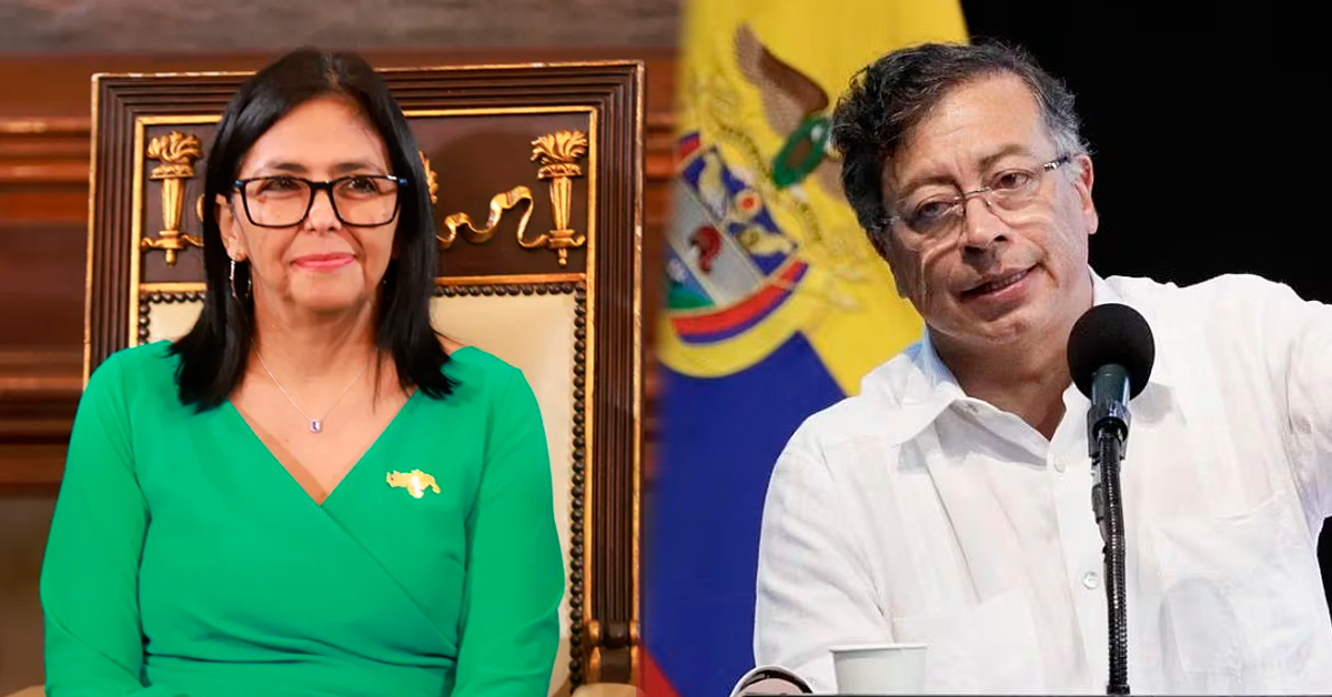 Anuncian visita de Delcy Rodríguez a Gustavo Petro en Colombia, tras asunción como presidenta