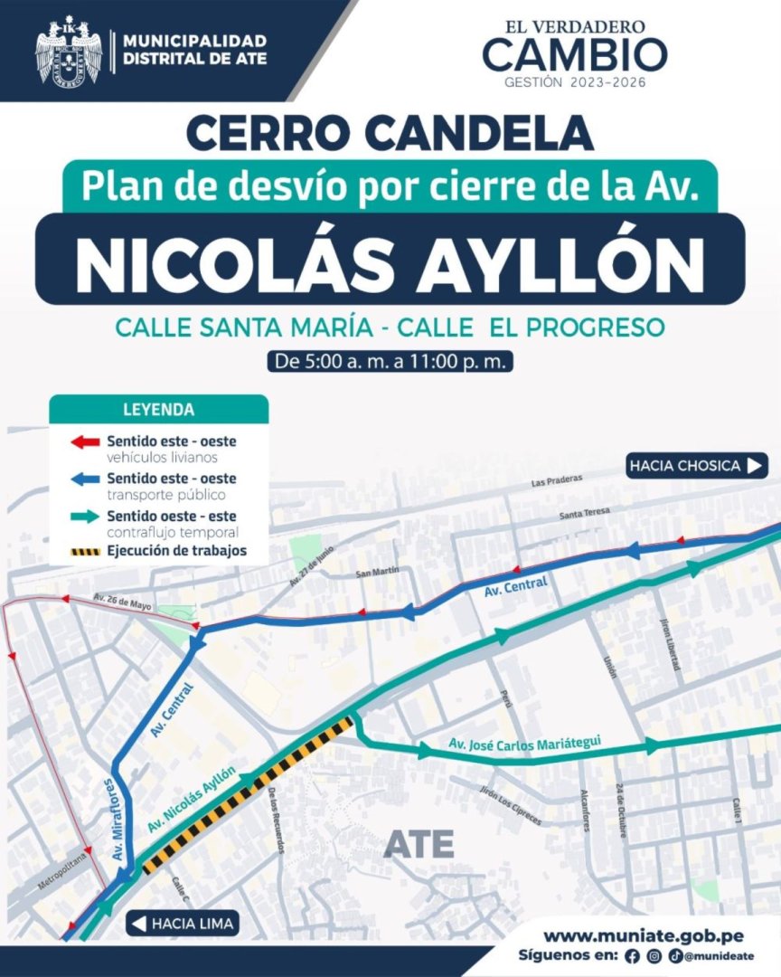 Cierre desde las 5:00 a.m. a 11:00 p.m.