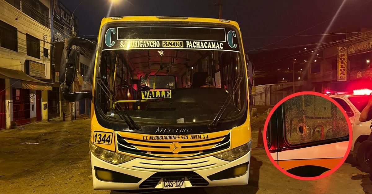 Atacan a balazos bus con pasajeros en Huarochirí: Conductor resultó herido tras atentado