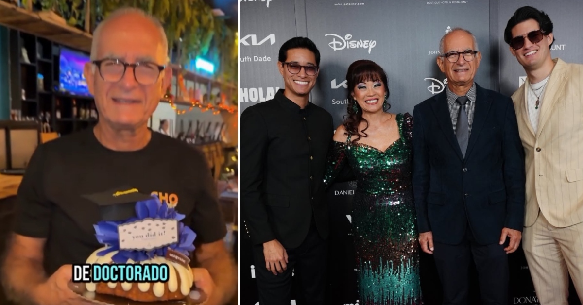 Tony Succar felicita a su padre tras obtener su doctorado a los 71 años: "Nunca deja de sorprenderme"