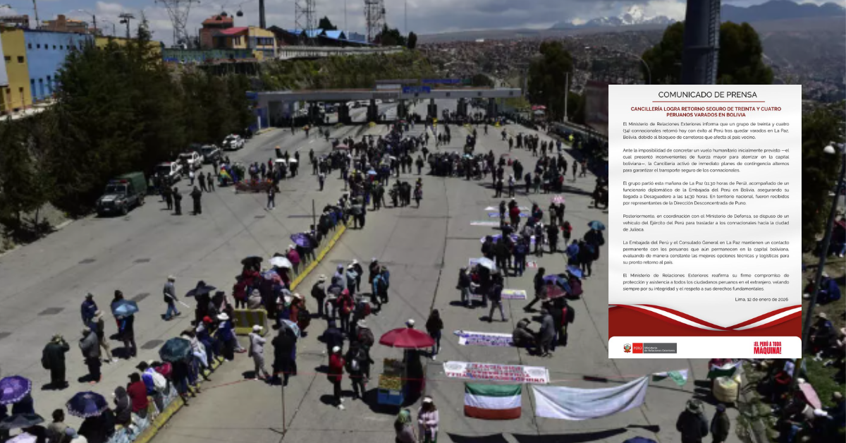 Peruanos varados en Bolivia retornaron al Perú tras bloqueo de carreteras por protestas