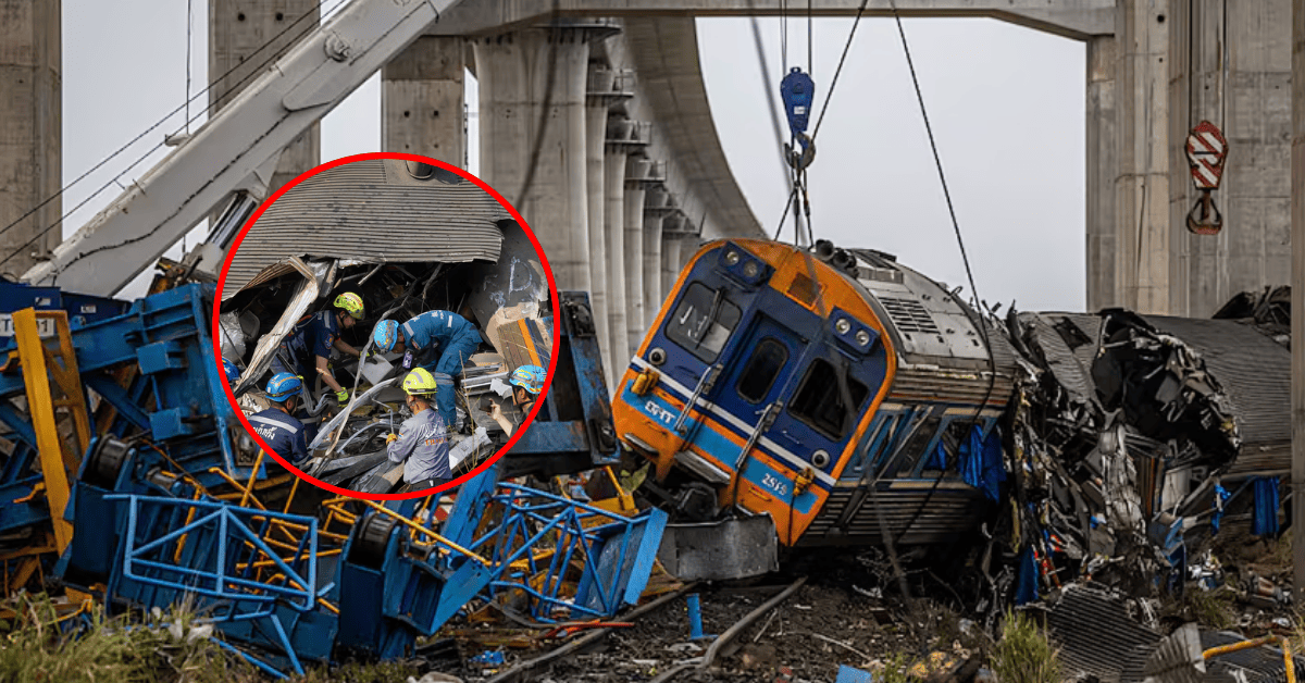 Tragedia ferroviaria: Grúa cae sobre tren dejando al menos 31 muertos y decenas de heridos
