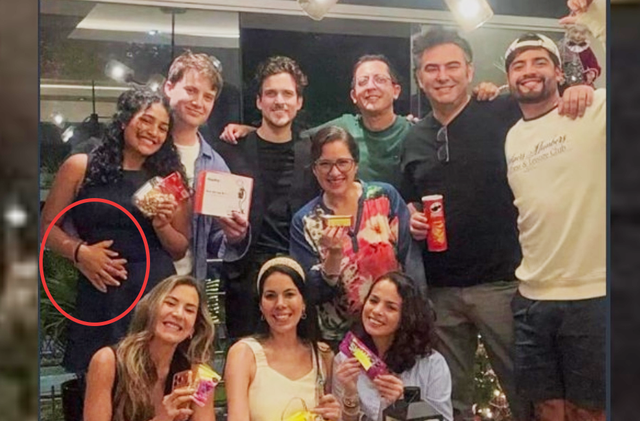 Foto que encendi� los rumores de un posible romance entre Guadalupe Farf�n y Mathias Spitzer.