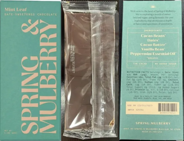 Barra de chocolate Spring & Mulberry