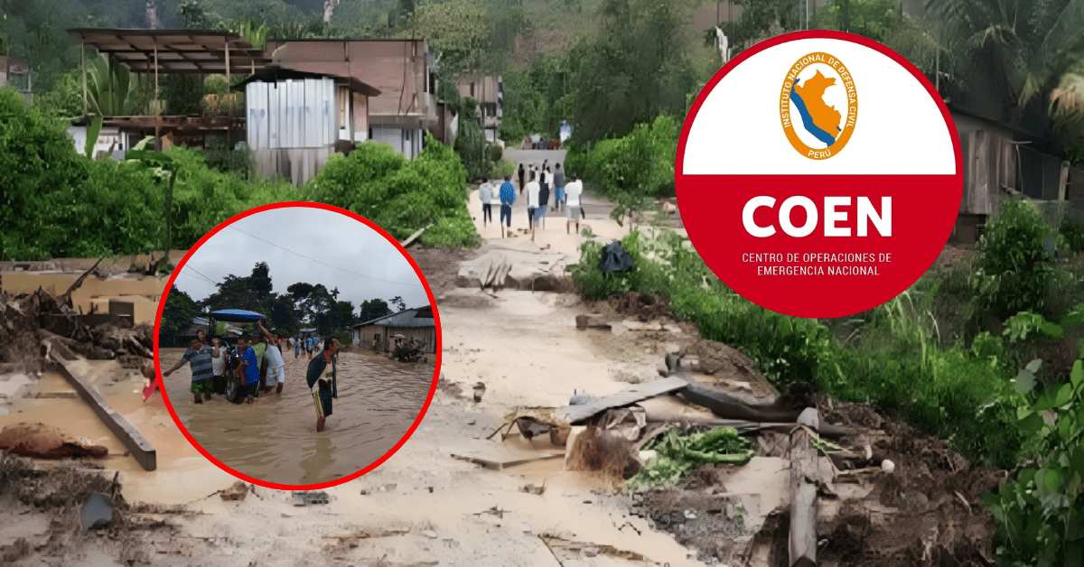 21 regiones del país EN ALERTA ROJA ante posible activación de quebradas por lluvias intensas