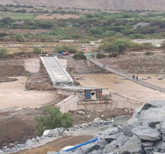 Construcci�n de puente de Sancos estaba a cargo de una minera.