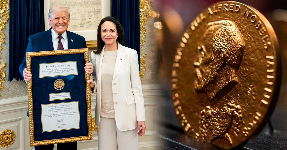 Fundación Nobel aclara que Corina Machado no debía dar su premio a Donald Trump: "Ni siquiera simbólicamente"