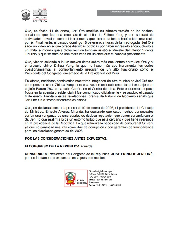 Moci�n de censura.