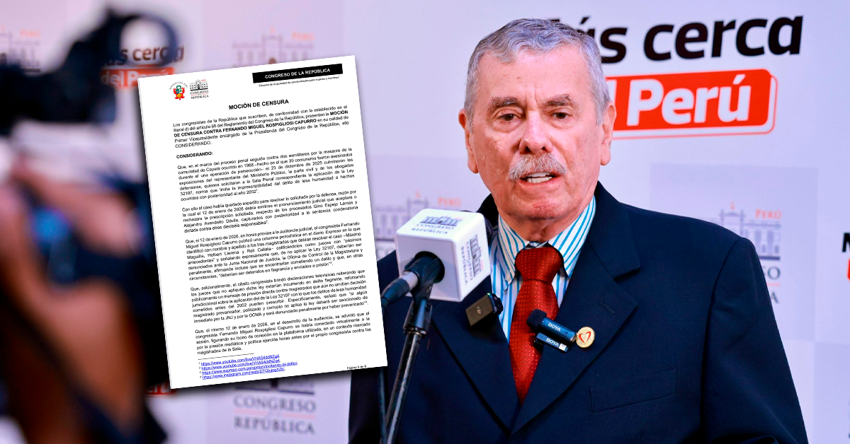 Fernando Rospigliosi responde a moción de censura en su contra: "Es completamente absurda"