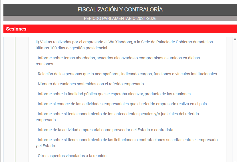 Temas a tratar en sesi�n extraordinaria