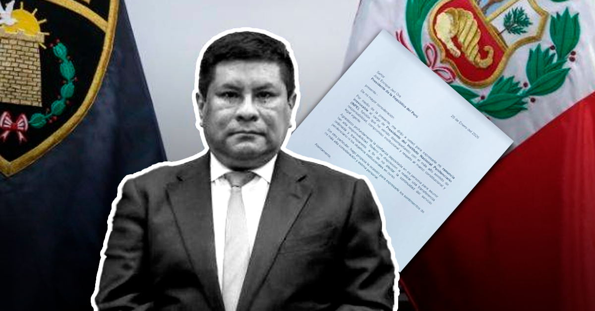 Iván Paredes Yataco presentó su RENUNCIA al cargo de presidente del INPE
