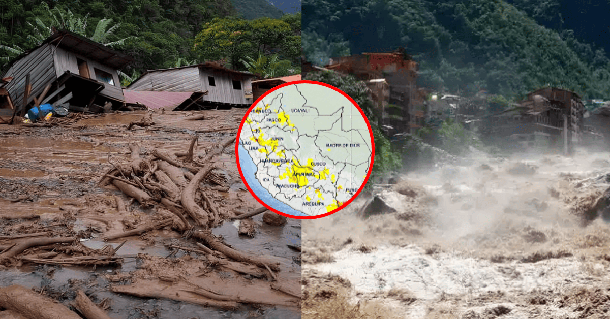 ¡Atención! Más de 40 provincias del Perú en RIESGO EXTREMO de activación de quebradas por lluvias intensas