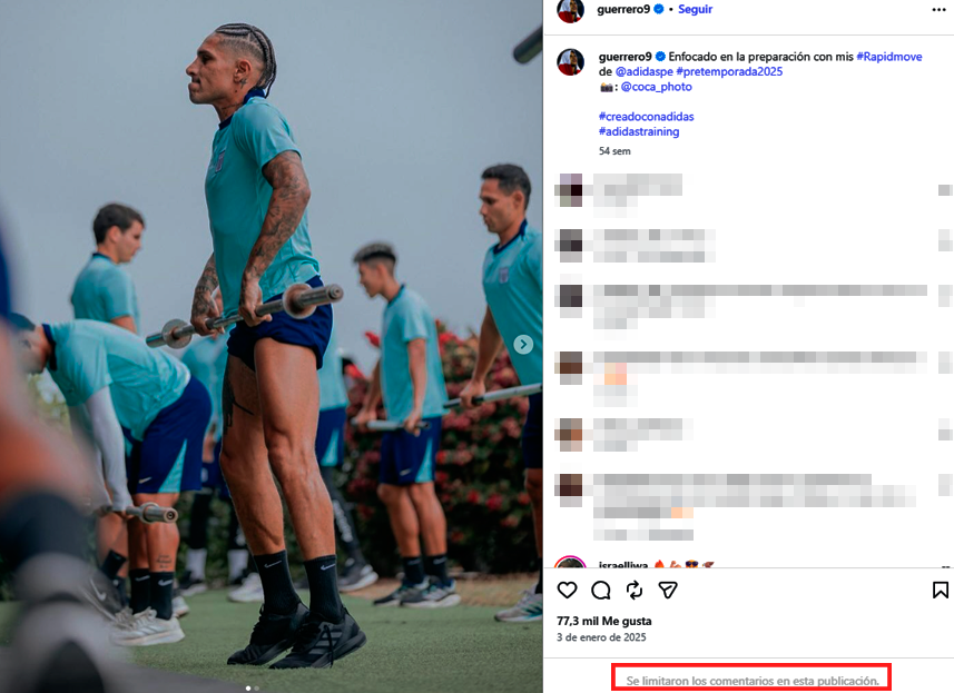 Paolo Guerrero limit� comentarios tras esc�ndalo en Alianza Lima por denuncias contra Zambrano, Trauco y Pe�a.