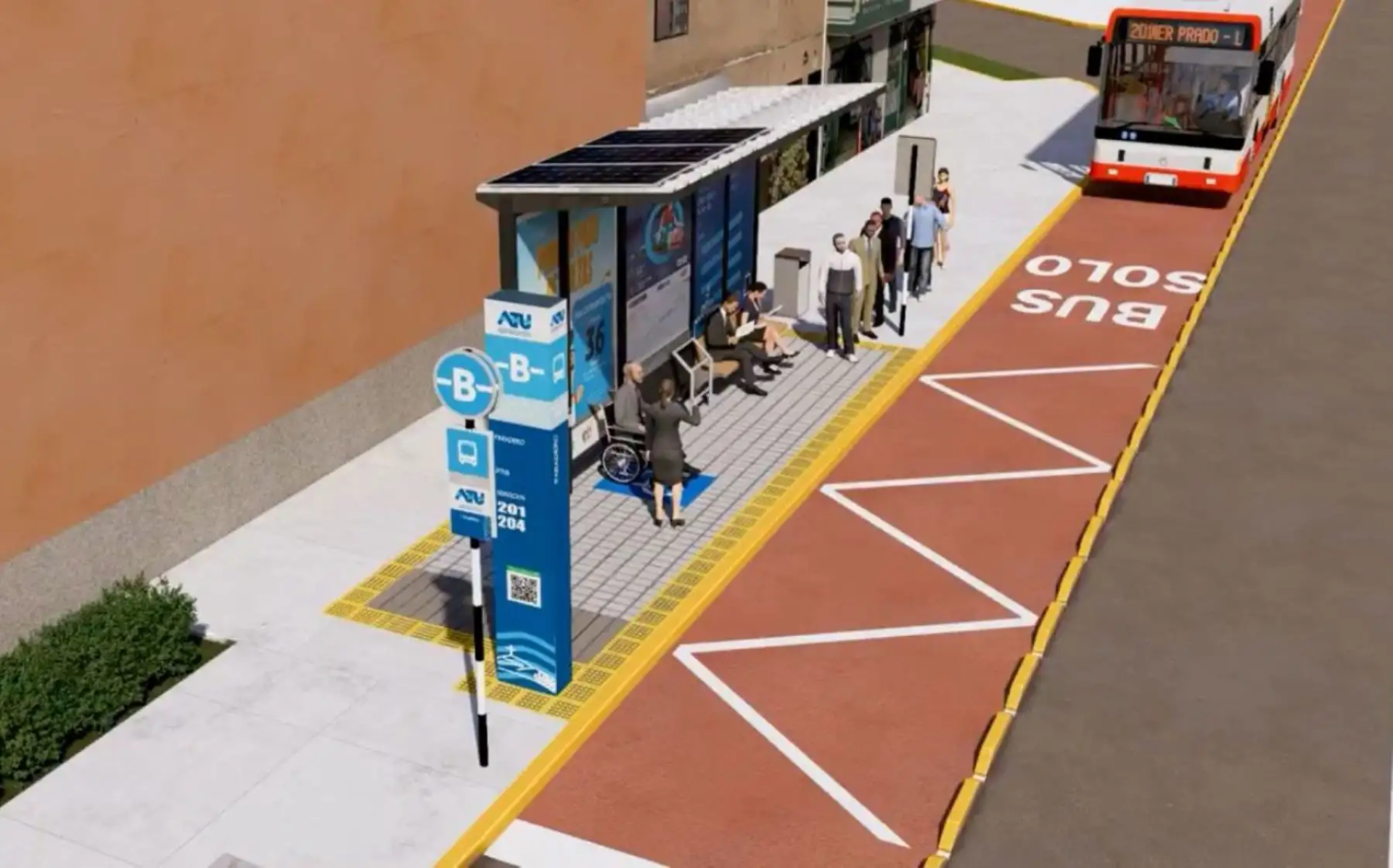 ATU anuncia intervenciones en paraderos de corredor Azul, Rojo y Morado.