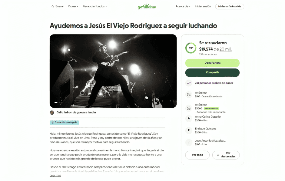 Campaña en GoFundMe para ayudar a 'El Viejo' Rodríguez