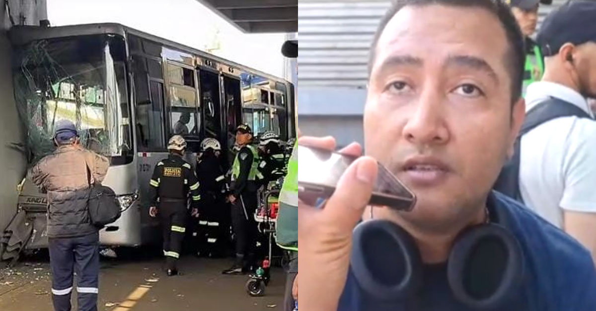 Pasajero herido tras choque de bus del Metropolitano contra puente en la Estación México: "Salimos volando"