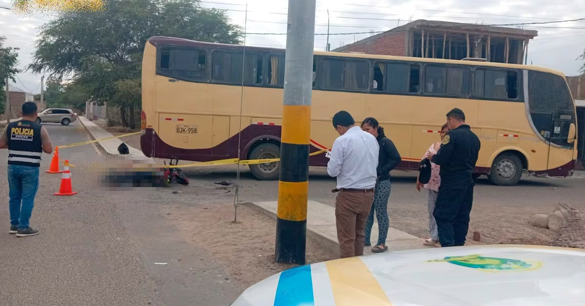 Tragedia en Ica: Mujer que iba en una motocicleta perdió la vida tras ser impactada por un bus