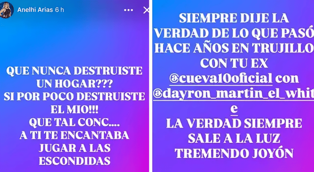 Publicaci�n de Anelh� Arias en Instagram