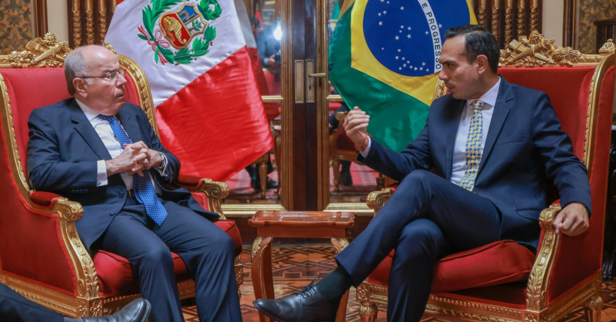 José Jerí se reunió con el ministro de Relaciones Exteriores de Brasil en Palacio de Gobierno