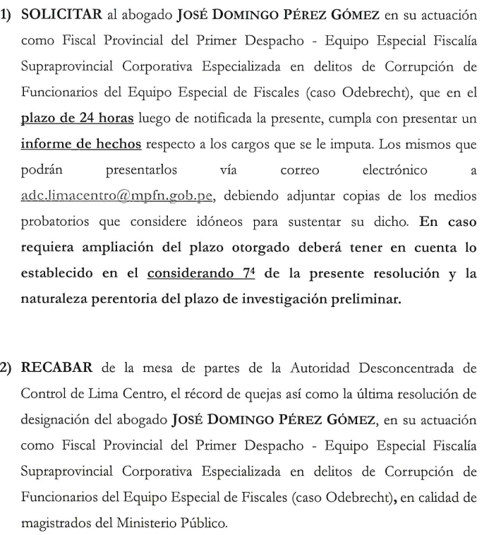 Resoluci�n de la ANC.