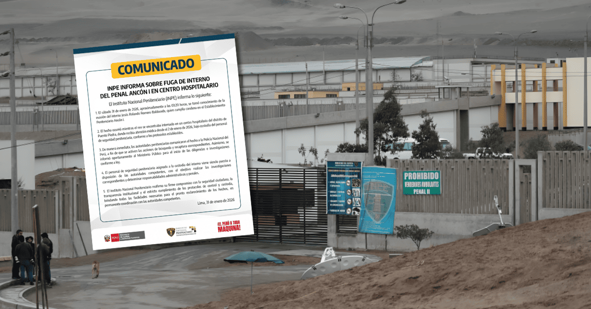 Interno de penal Ancón I fuga de hospital de Puente Piedra: Estaba condenado por secuestro