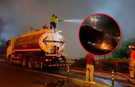 Incendio habr�a sido provocado por pirot�cnicos que cayeron a la Costa Verde.