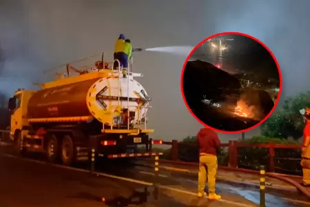 Incendio habr�a sido provocado por pirot�cnicos que cayeron a la Costa Verde.