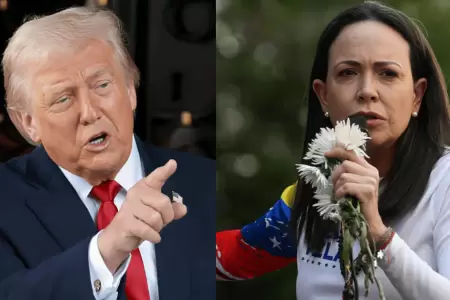 Trump cuestiona capacidad de Mar�a Corina Machado para liderar Venezuela