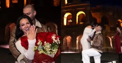 Angie Arizaga y Jota Benz comprometidos