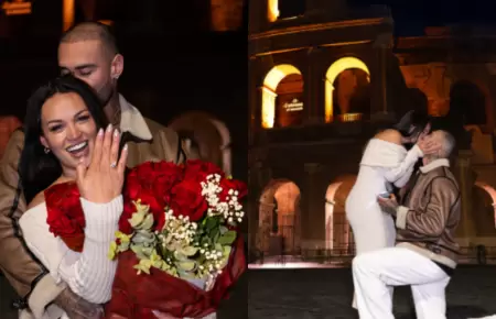 Angie Arizaga y Jota Benz comprometidos