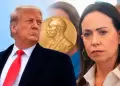 Trump afirma que Machado "no debi� ganar el Nobel", pero niega que sea el motivo de descartarla como l�der