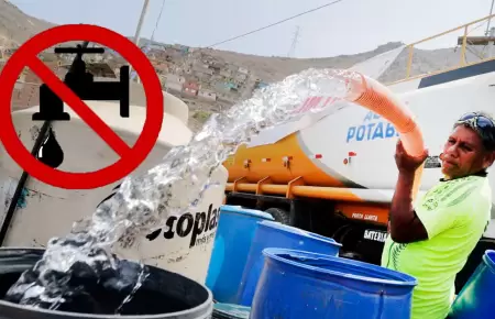 Corte de agua en Lima, el 7 de enero.