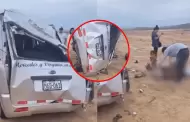 Tr�gico accidente en Tumbes: Despiste de combi deja un fallecido y siete heridos en v�a Panamericana Norte