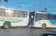 Choque entre dos buses de transporte p�blico: Reportan al menos 19 heridos en Loma Pyt�